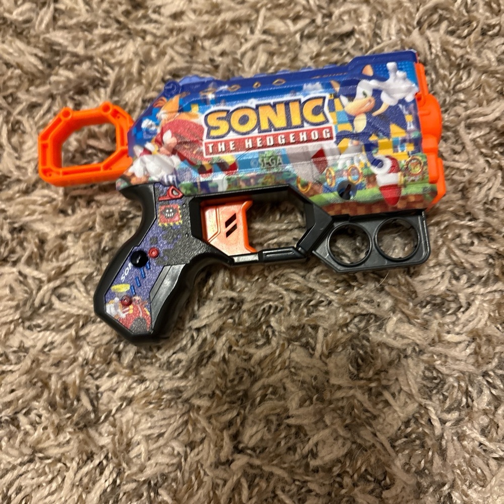 Nerf Sonic The Hedgehog Blaster - Blue, Orange, and Black